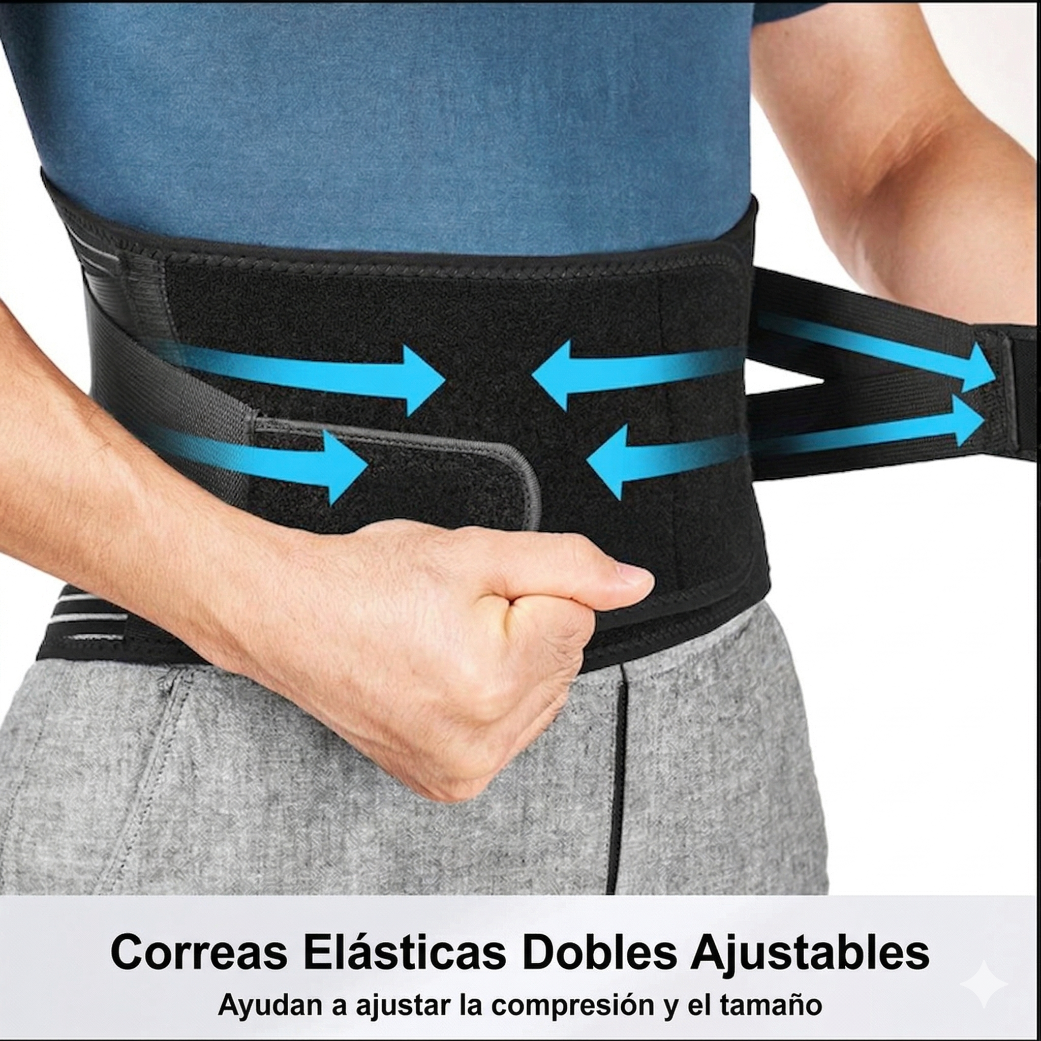 Faja de soporte lumbar para aliviar el dolor de espalda baja y la ciática